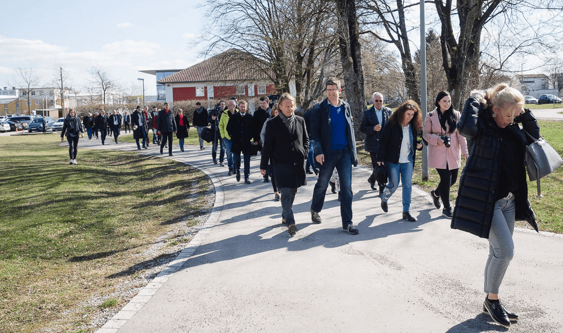 Auf dem Weg zur Baustelle